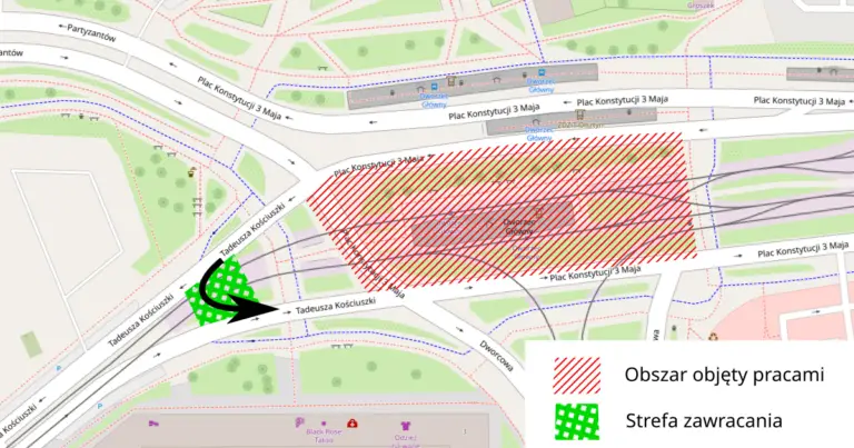 Prace remontowe – Dworzec Główny